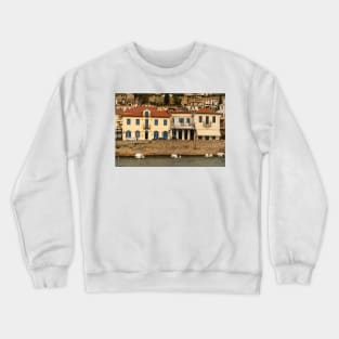 Boat and a town Crewneck Sweatshirt